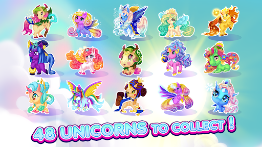 Unicornilandia: Merge Unicorns - Gameplay image of android game