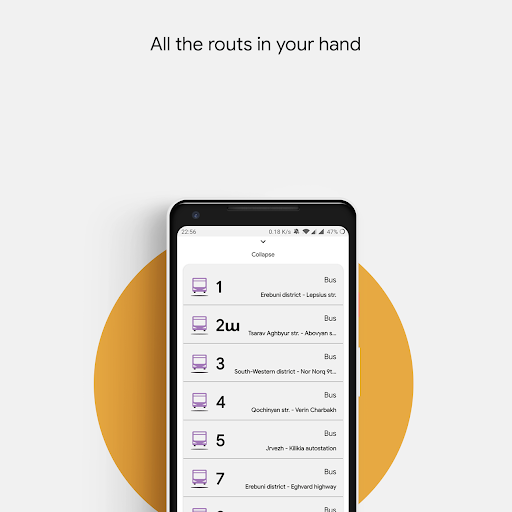 A2B. Yerevan Public Transport - عکس برنامه موبایلی اندروید