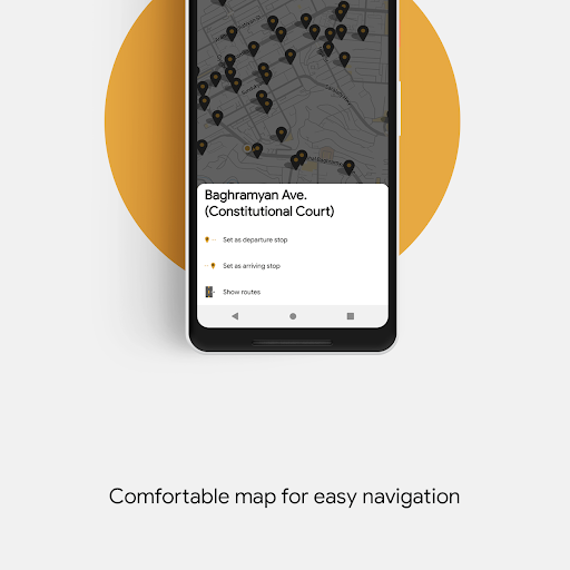 A2B. Yerevan Public Transport - Image screenshot of android app