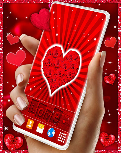 wallpaper 3d love hearts