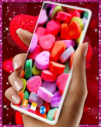 3D Hearts Love Live Wallpaper - Image screenshot of android app