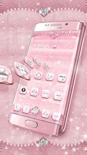 Rose Gold Diamond Theme - Image screenshot of android app