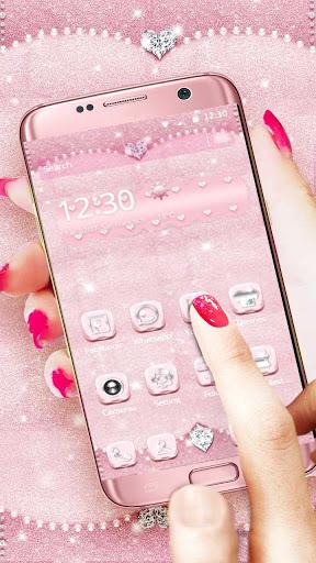 Rose Gold Diamond Theme - Image screenshot of android app