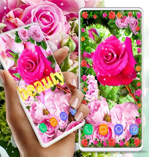 Pink Rose 4K Live Wallpaper - Image screenshot of android app
