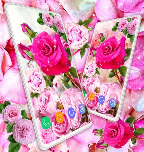 Pink Rose 4K Live Wallpaper - Image screenshot of android app