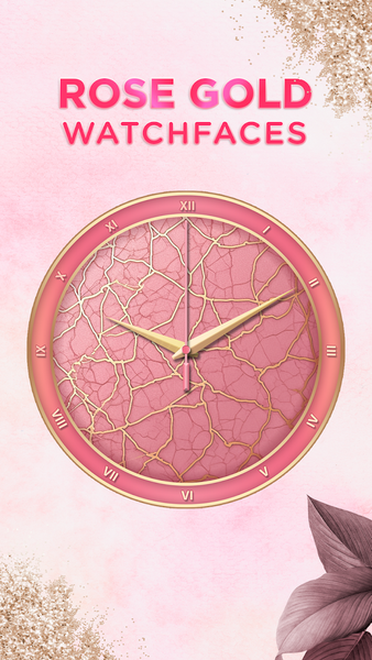 Rose Gold Theme Watch Faces - Image screenshot of android app