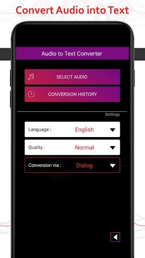 Audio To Text - عکس برنامه موبایلی اندروید