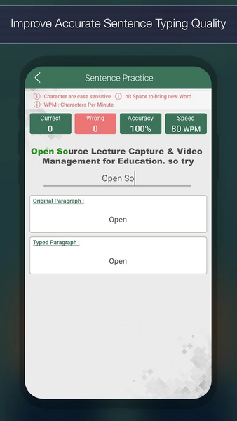 Typing Test : Increase Typing - عکس برنامه موبایلی اندروید