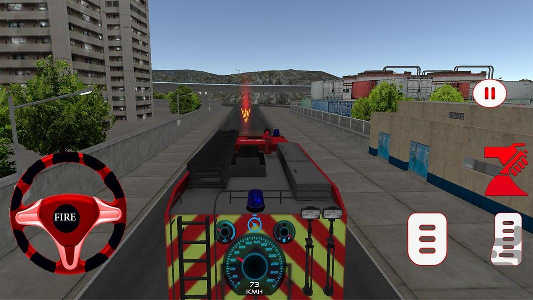 بازی آتش نشانی | بازی ماشین - Gameplay image of android game