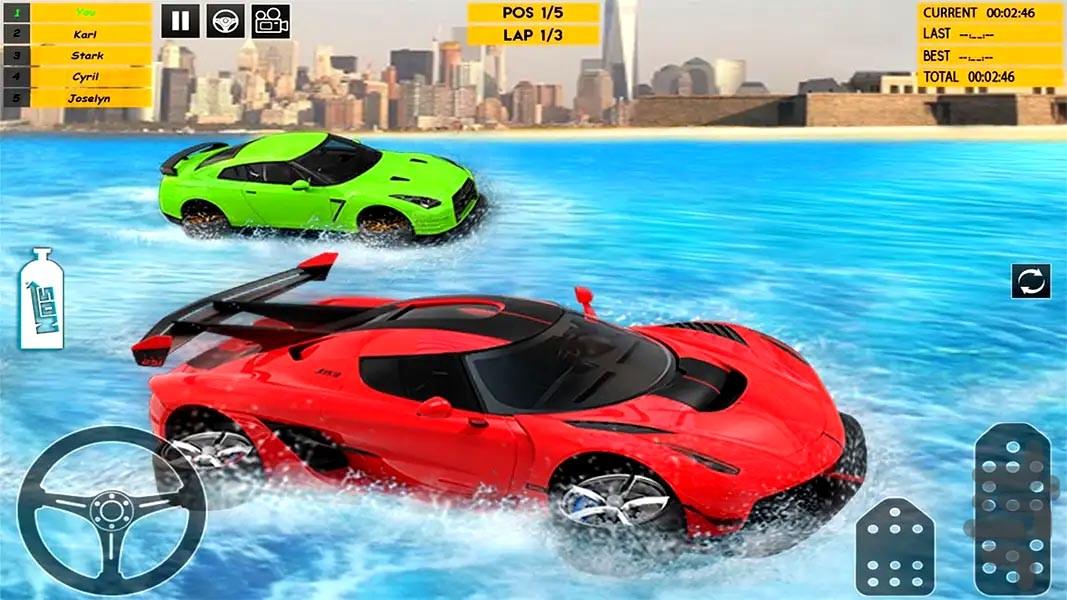 ماشین بازی روی اب - Image screenshot of android app