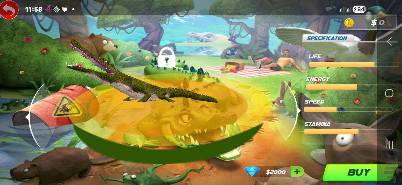 بازی حمله کروکودیل - Gameplay image of android game