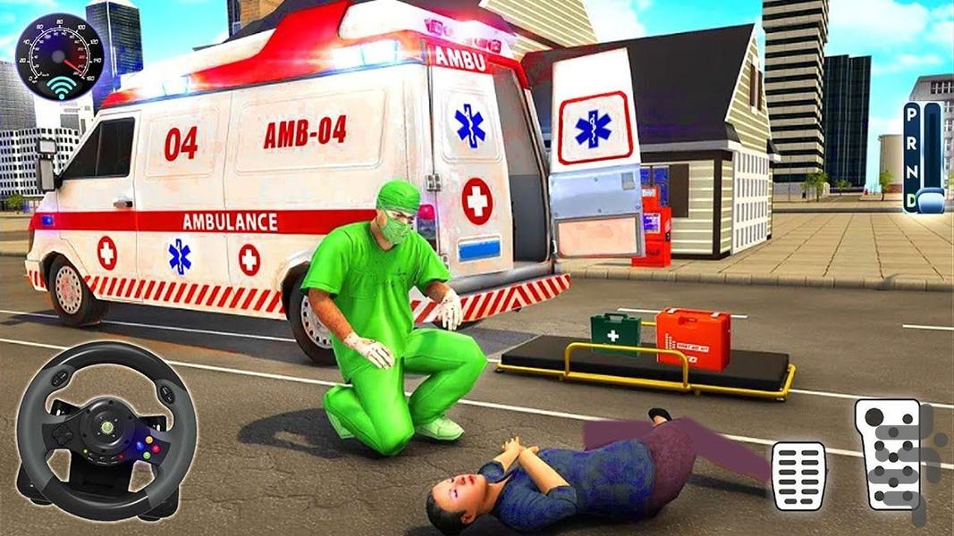بازی رانندگی با امبولانس - Gameplay image of android game