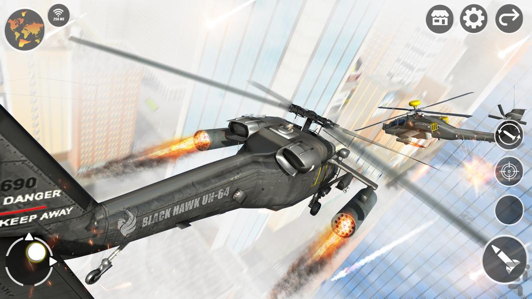 هلیکوپتر جنگی | بازی تفنگی - Gameplay image of android game