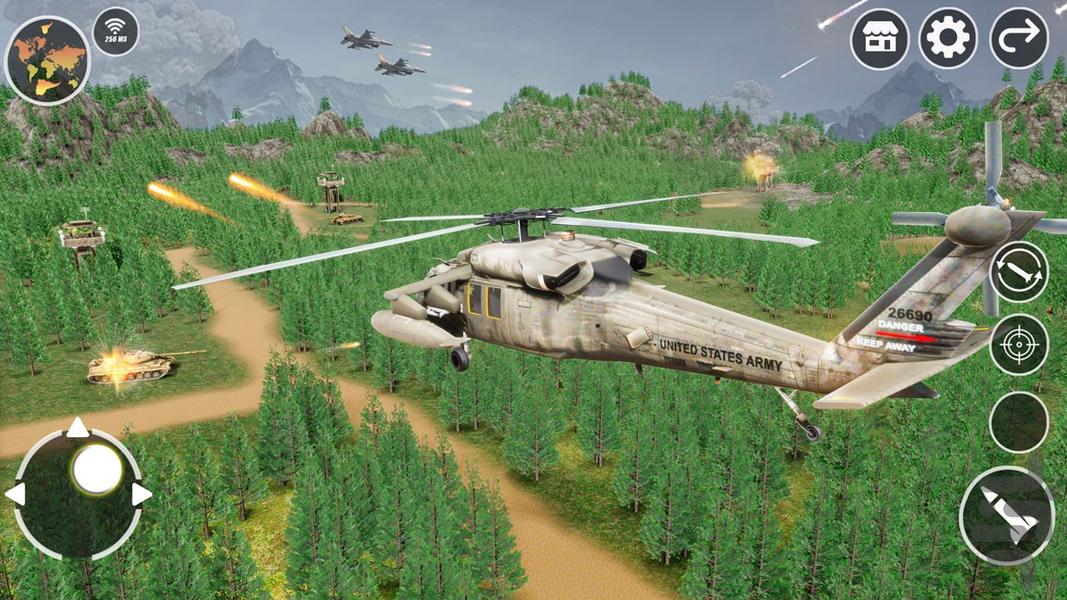 هلیکوپتر جنگی | بازی تفنگی - عکس بازی موبایلی اندروید