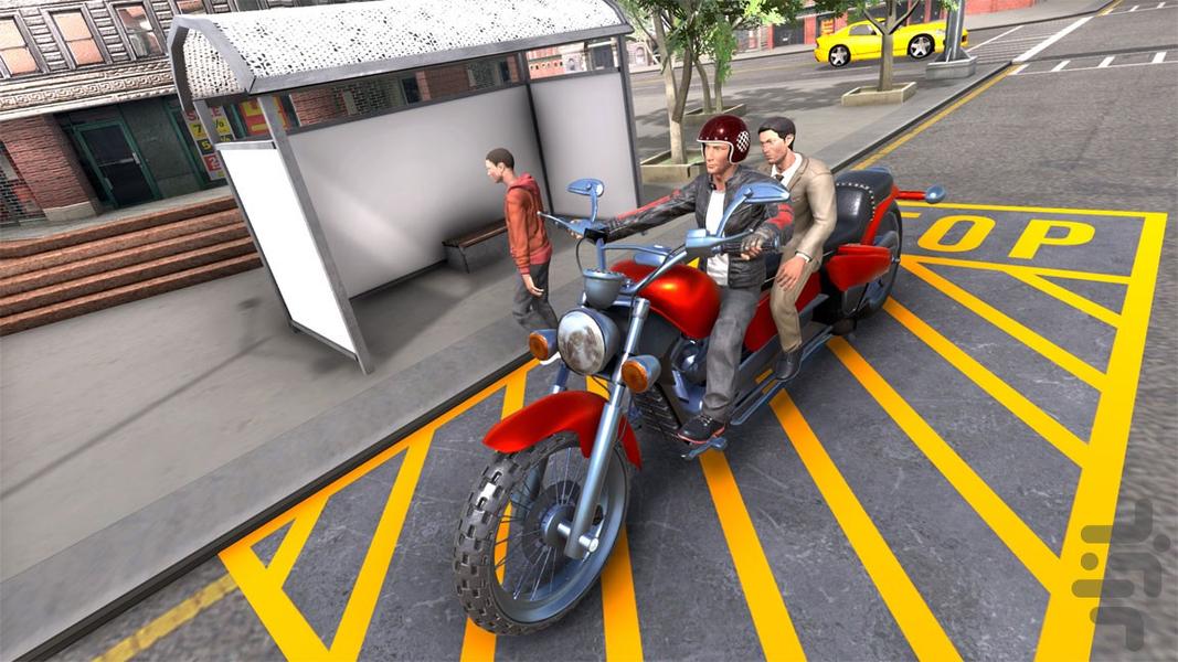 بازی مسافرکشی با موتور | موتور4 نفره - Gameplay image of android game