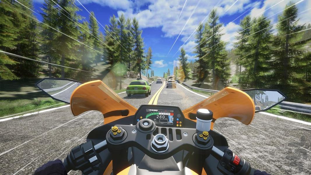 بازی موتورسواری در بزرگراه - Gameplay image of android game