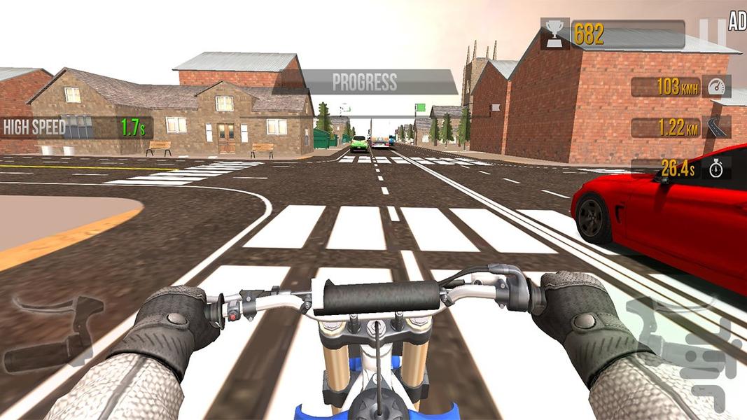 بازی موتورسواری در بزرگراه - Gameplay image of android game