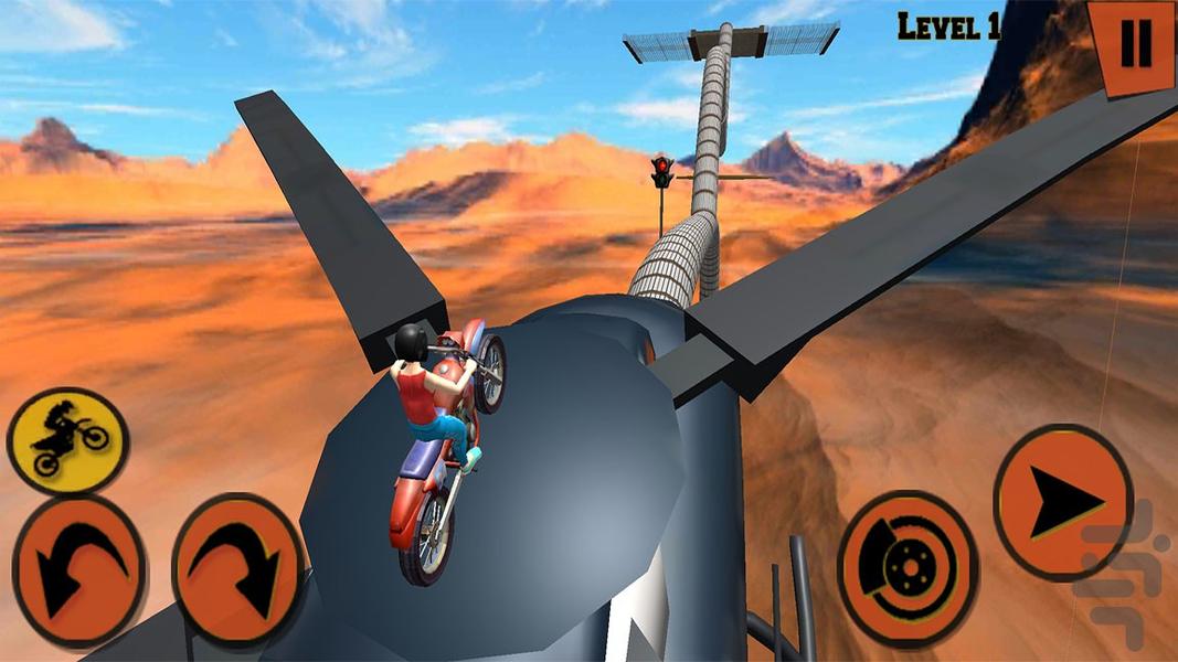 بازی موتورسواری بدلکاری | موتور بازی - Gameplay image of android game