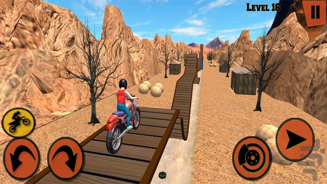 بازی موتورسواری بدلکاری - Gameplay image of android game
