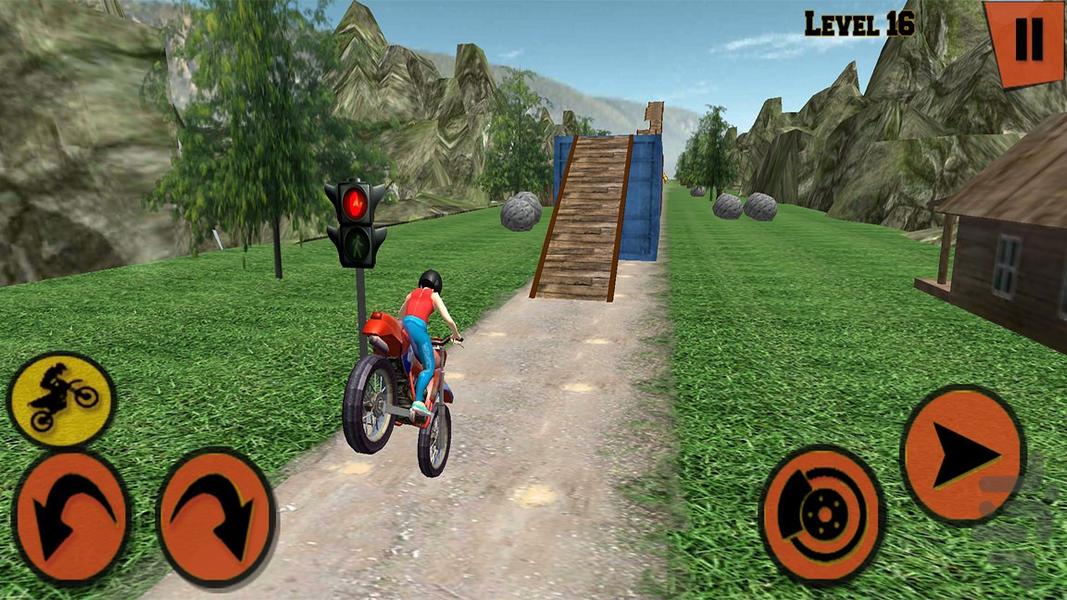 بازی موتورسواری بدلکاری - Gameplay image of android game
