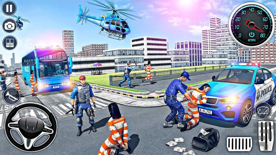 بازی ماشین پلیس | حمل و نقل زندانیان - Gameplay image of android game