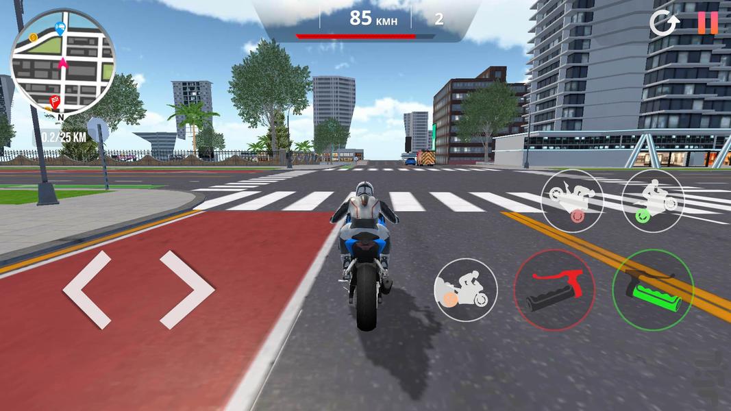 موتور بازی در خیابان - Gameplay image of android game