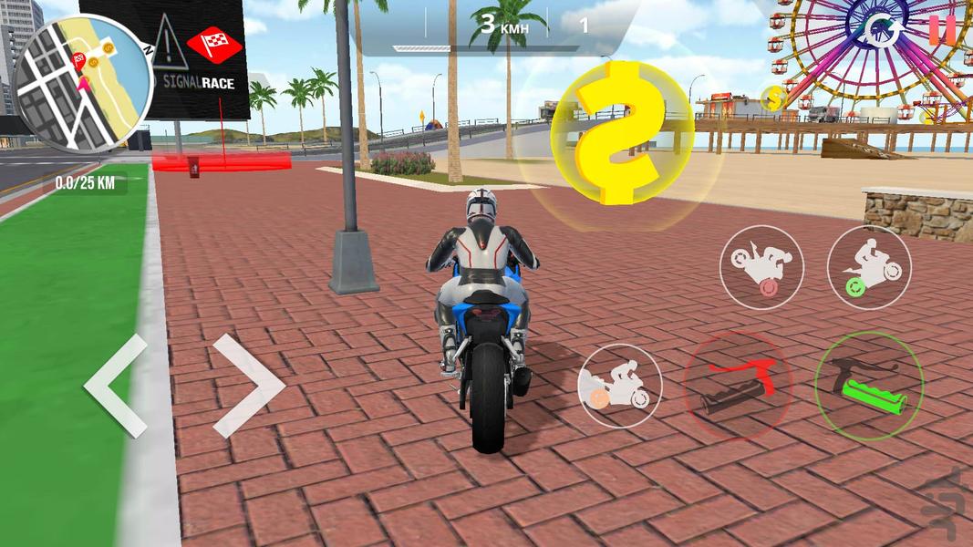 موتور بازی در خیابان - Gameplay image of android game