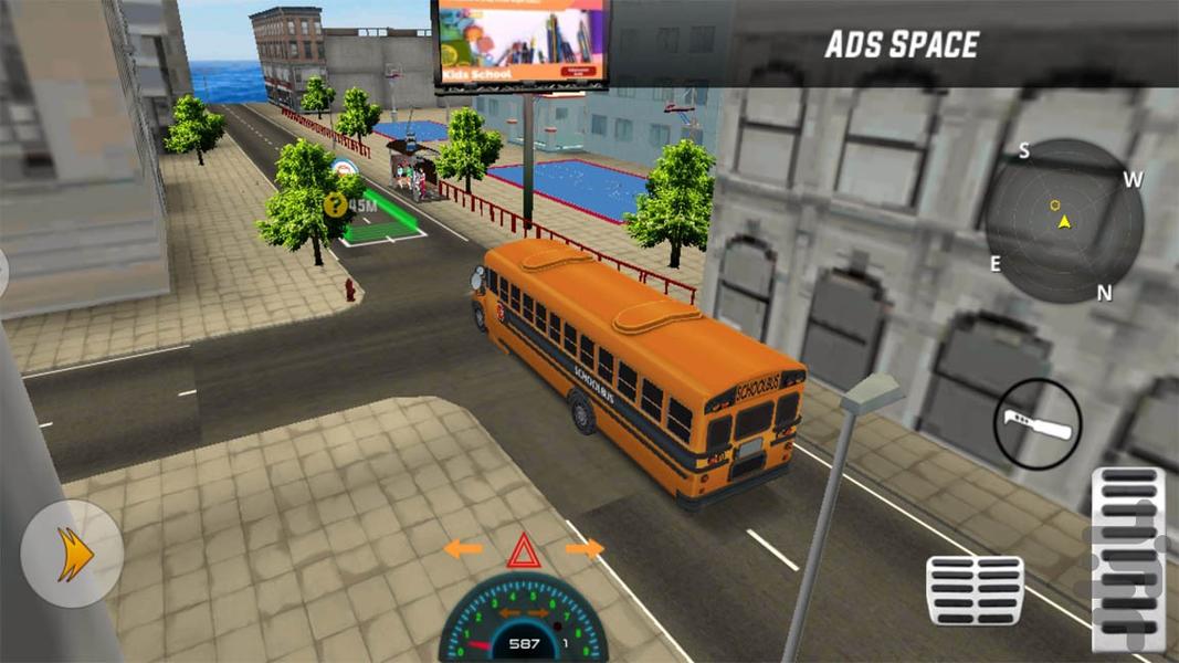 رانندگی با اتوبوس مدرسه | بازی جدید - Gameplay image of android game