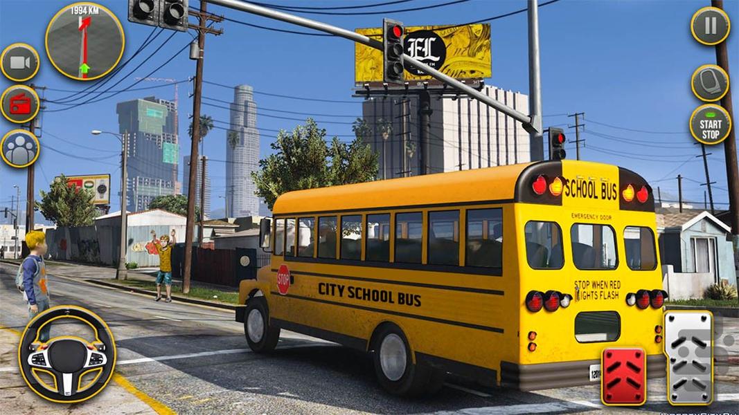 رانندگی با اتوبوس مدرسه | بازی جدید - Gameplay image of android game