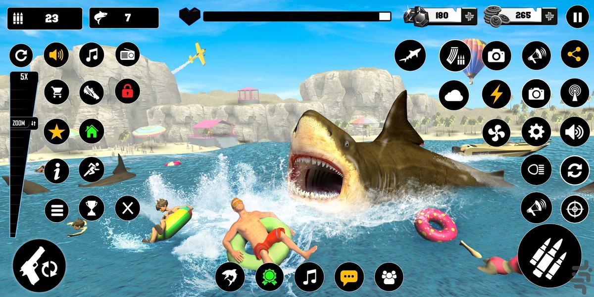 بازی شکار کوسه و نهنگ - Gameplay image of android game