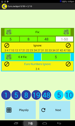 EuroJackpot ۵/۵۰ + ۲/۱۰ - عکس برنامه موبایلی اندروید