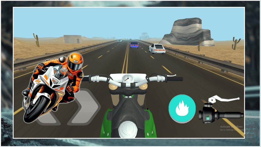 بازی موتور سواری در بزرگراه - Gameplay image of android game