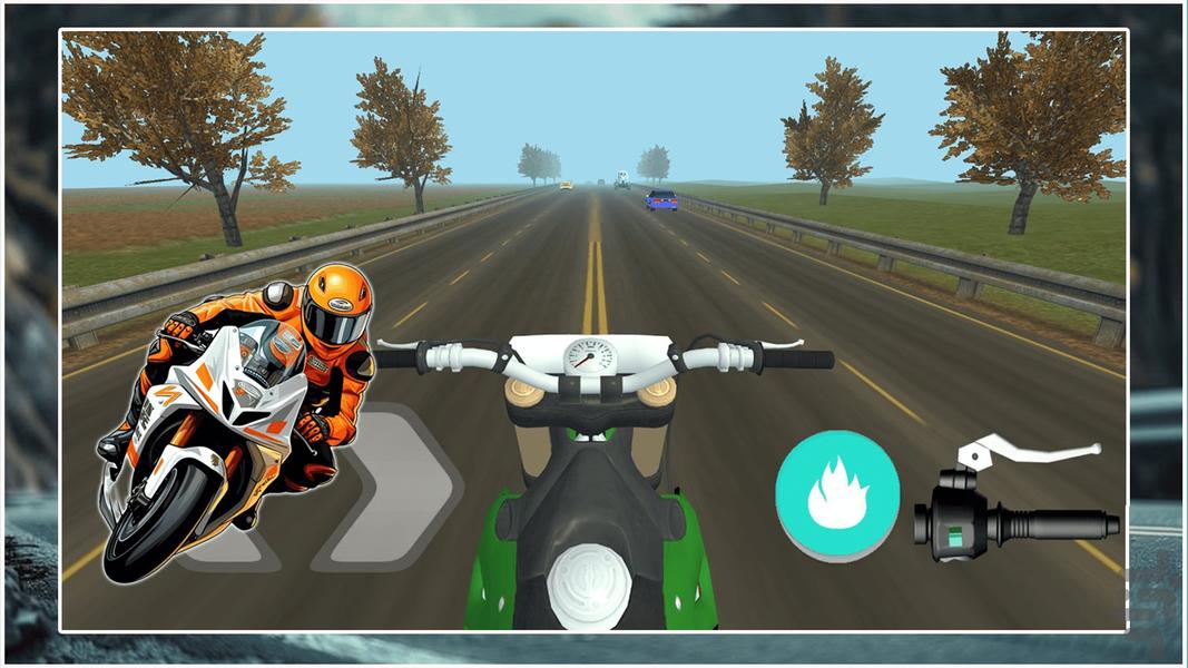 بازی موتور سواری در بزرگراه - Gameplay image of android game