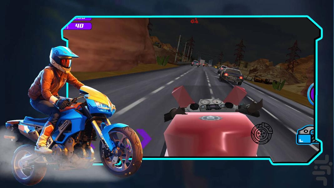 موتور بازی ترافیک - Gameplay image of android game