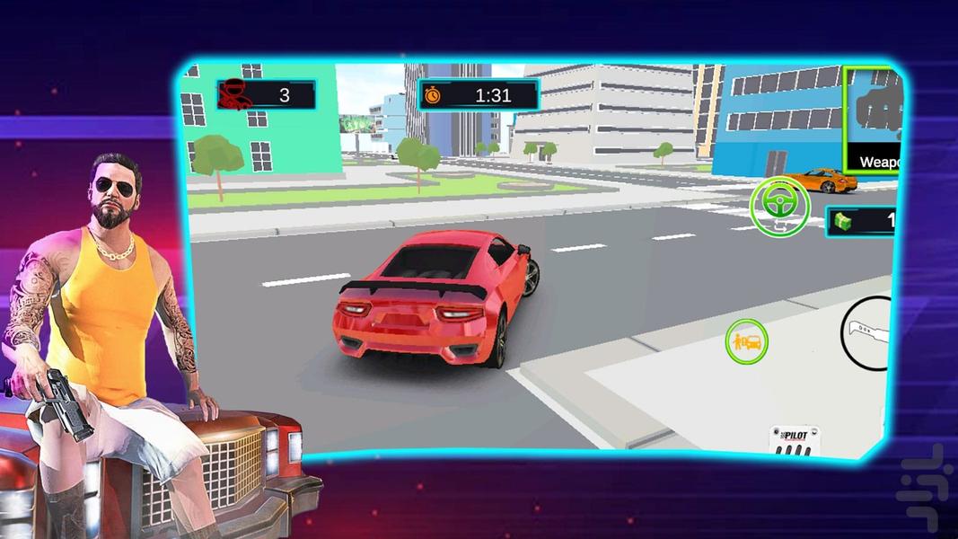 بازی گنگستر شهر - Gameplay image of android game