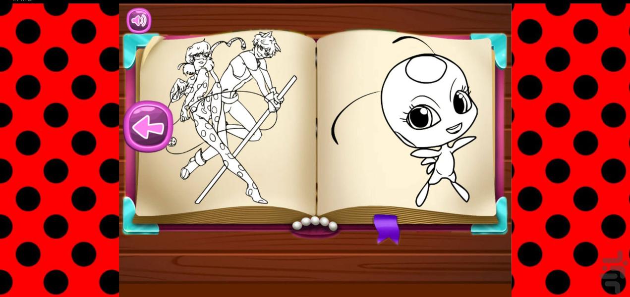 بازی دفتر نقاشی دختر کفشدوزکی - Gameplay image of android game