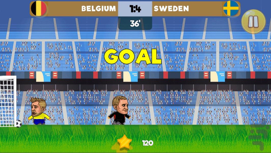 Play soccer for two - Gameplay image of android game