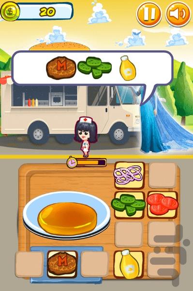 Elsa hamburger shop - Gameplay image of android game