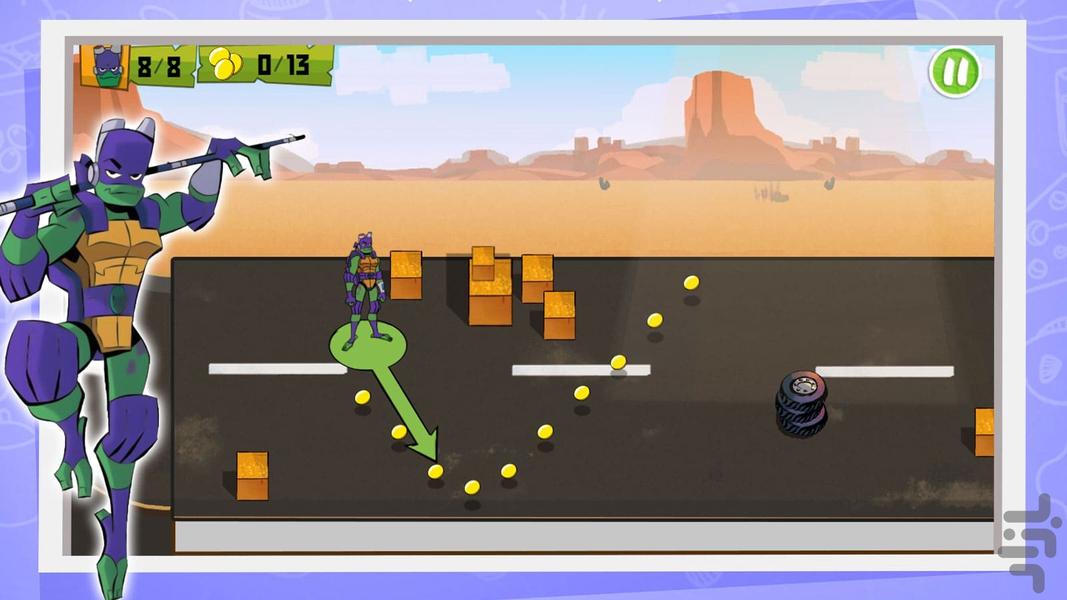 بازی لاکپشت های نینجا - Gameplay image of android game