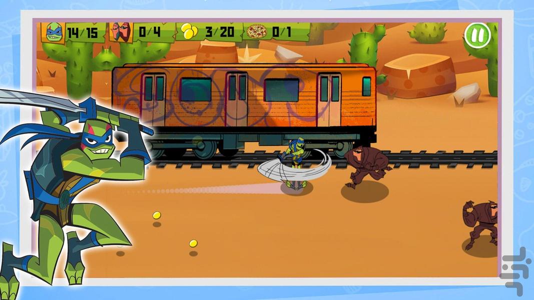 بازی لاکپشت های نینجا - Gameplay image of android game