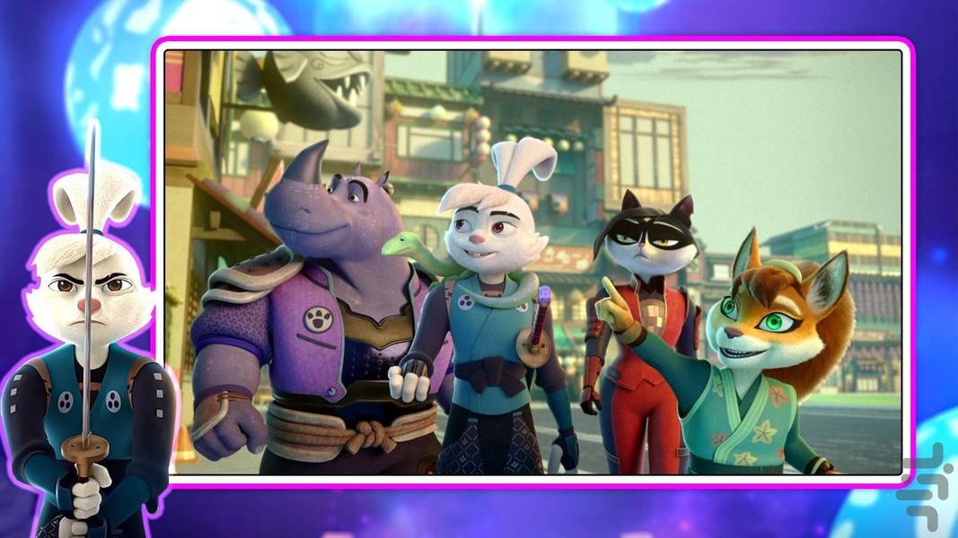 کارتون خرگوش سامورایی - Gameplay image of android game