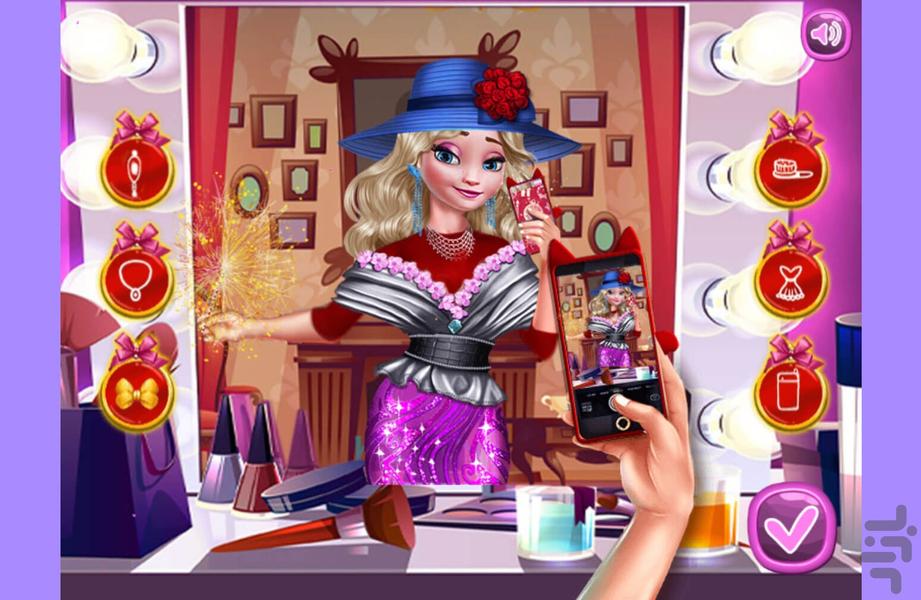 Take a selfie with Princess Elsa - Gameplay image of android game