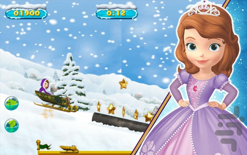 Sophia sledding - Gameplay image of android game