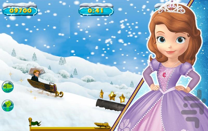 Sophia sledding - Gameplay image of android game