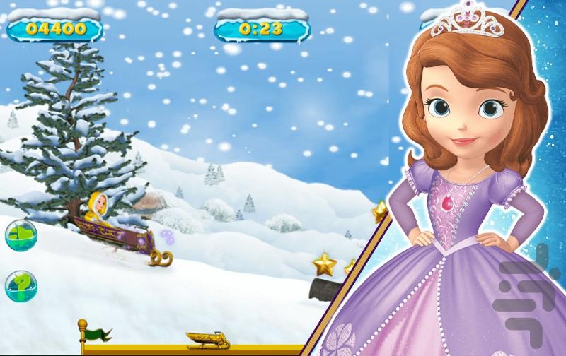 Sophia sledding - Gameplay image of android game