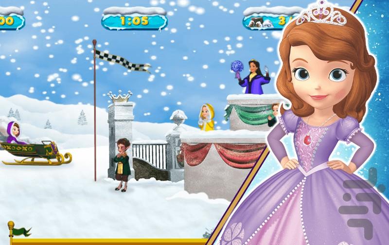 Sophia sledding - Gameplay image of android game