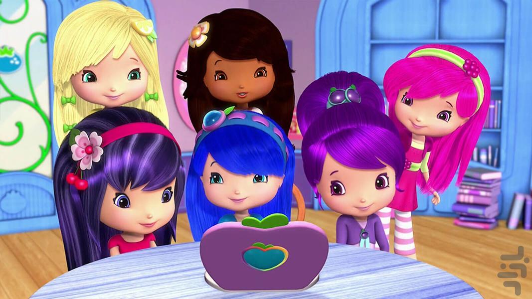 Strawberry girl cartoon - Image screenshot of android app