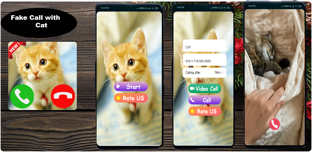 Fake Call from cat game Simula - Image screenshot of android app