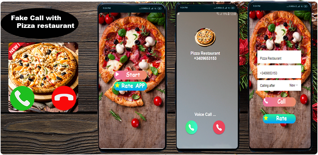 Fake Call from pizza-pizza gam - Image screenshot of android app