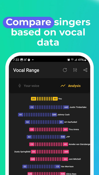 VocalRange Vocaberry - Image screenshot of android app